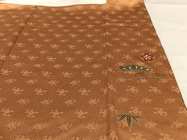 平和屋着物●訪問着 刺繍 花蝶文 暈し染め 金彩 正絹 逸品 AAAW9062zg