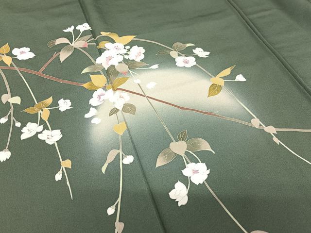 平和屋着物●訪問着 友禅 作家物 枝花文 暈し染め 正絹 逸品 AAAW9066zg