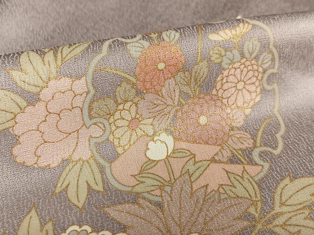 平和屋着物●訪問着 流水雪輪花文 暈し染め 金彩 正絹 逸品 AAAW9070zg