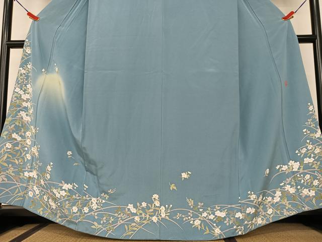 平和屋着物●訪問着 友禅 作家物 枝花文 暈し染め 正絹 逸品 AAAW9082zg