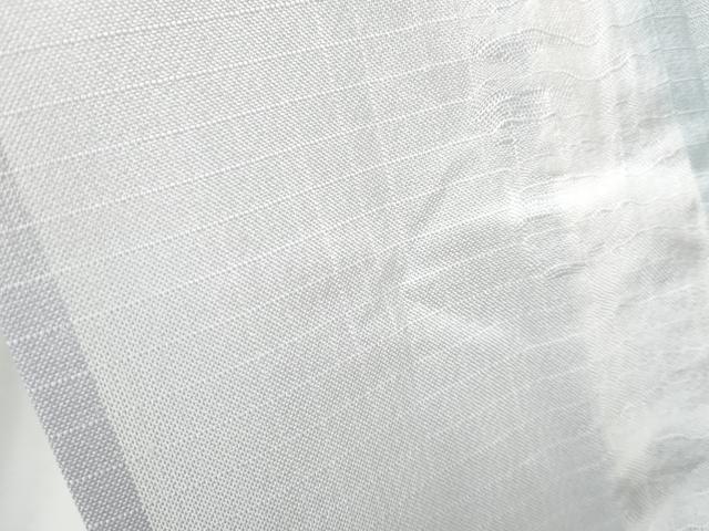 平和屋本店■希少 男性 夏物 十日町 名門青柳 櫛引織 赤城紬 草木染 キングサイズ 訪問着 山梔子藍色染 やまと誂製 証紙付 逸品 CYAA2613s5
