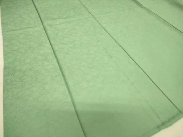 平和屋着物▽上質な色無地 単衣 霞地紋 青竹色 正絹 逸品 DAAT9140az