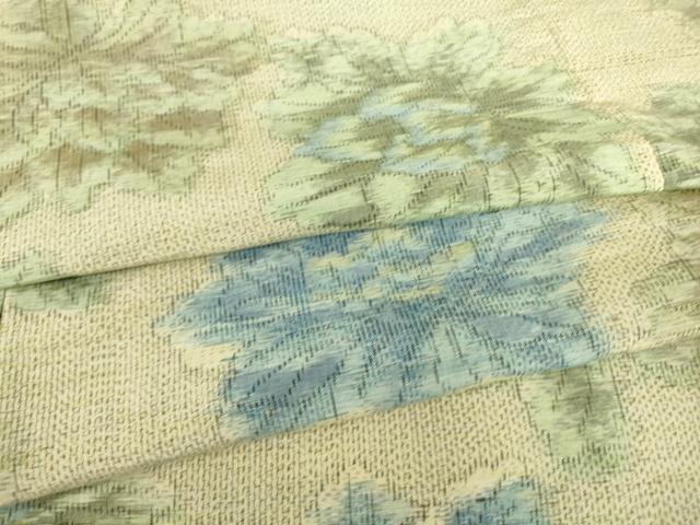 平和屋着物▽上質な紬 単衣 舞花文 正絹 逸品 DAAT9189az