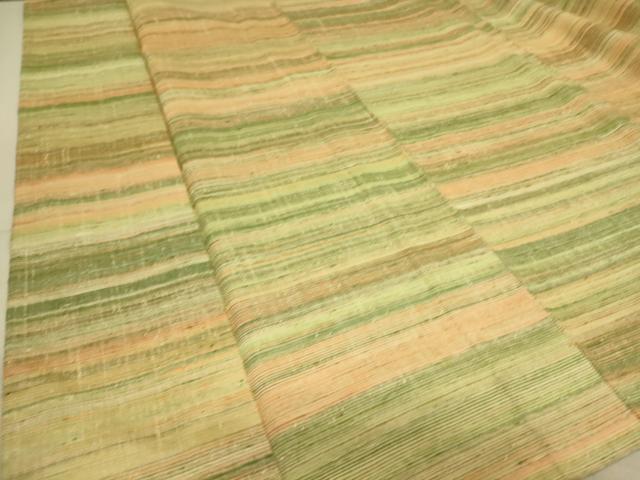 平和屋着物▽上質な紬 単衣 縞 正絹 逸品 DAAT9201az