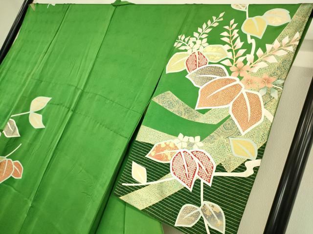 平和屋着物▽訪問着 単衣 吉祥花文 金彩 正絹 逸品 DAAT9106az