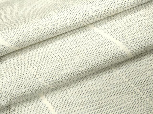 平和屋着物▽本塩沢 単衣 110亀甲 斜線文 正絹 逸品 DAAT3643fe