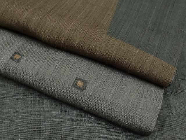 平和屋本店●極上 Maru Factory 丸山正 紬 刺繍 横段文 逸品 CYAA2623s5