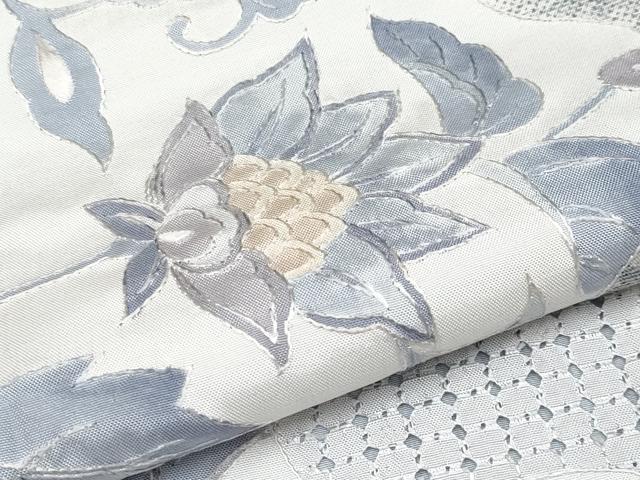 平和屋本店■極上 中国三大刺繍 スワトウ刺繍 本場縞大島紬 訪問着 更紗花唐草文 証紙付き 逸品 CYAA2636s5