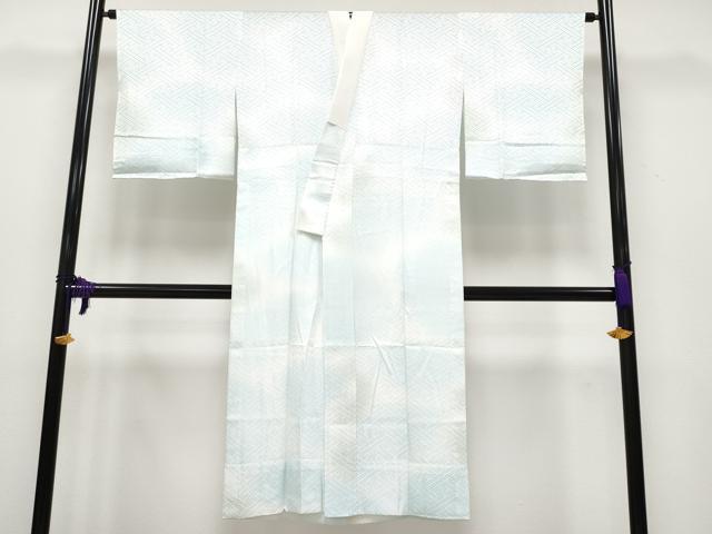 平和屋本店■極上 訪問着・長襦袢セット 螺鈿 正倉院花唐草文 暈し染め 銀彩 空色地 逸品 未使用 CYAA2640s5