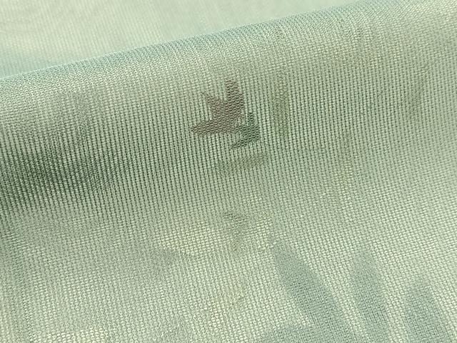 平和屋着物▽訪問着 無双 紗袷 紗×紗 リボン織 草花文 正絹 逸品 BAAT9148yc
