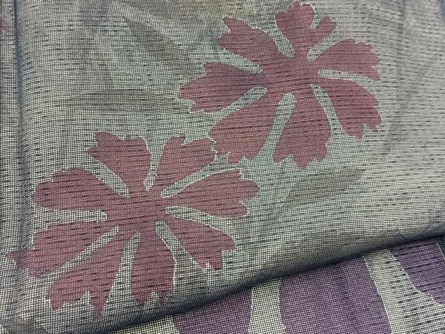 平和屋着物▽訪問着 無双 紗袷 紗×絽 草花文 正絹 逸品 BAAT9149yc
