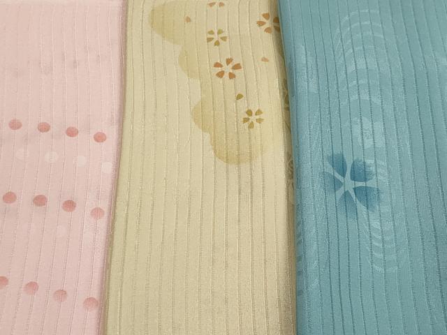平和屋本店■夏物 和装小物 帯揚げ5枚 正絹 逸品 未使用 DZAA11149kh5