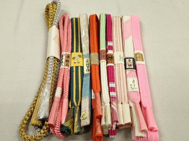 平和屋着物○和装小物 帯締め10本 高麗組 笹浪組 佐賀錦 手ぐみ 金糸  