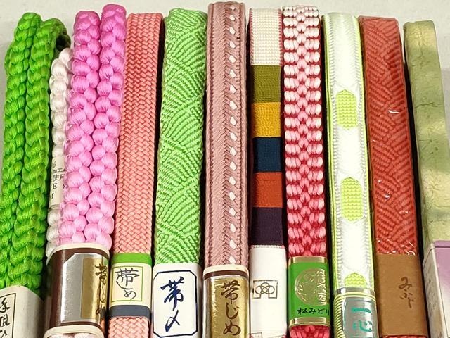 平和屋着物●和装小物 帯締め10本 手染め 手組ひも ラメ糸 逸品 未使用 DAAT0692by