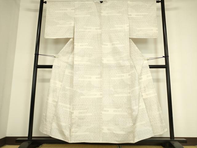 平和屋着物▽上質な紬 単衣 エ霞文 正絹 逸品 DAAT9241az