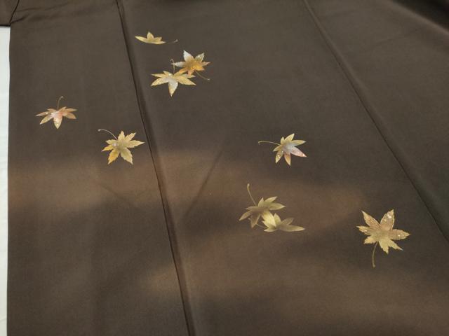 平和屋着物●訪問着 刺繍 楓 暈し染め 金銀彩 正絹 逸品 CAAU1912yc