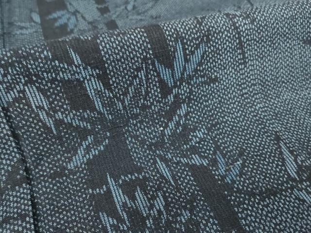 平和屋着物▽結城紬 単衣 笹竹文 正絹 逸品 DAAT9511az