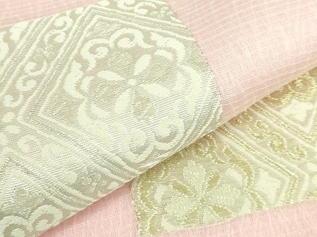 平和屋着物*極上 夏物 六通柄袋帯 正倉院市松文様 金銀糸 逸品 DZAA7235kh5