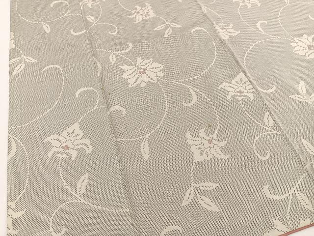 平和屋着物●上質な紬 更紗花唐草文 正絹 逸品 BAAU0183gt