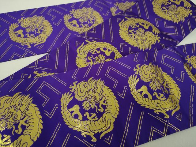 平和屋着物●半幅帯 龍の丸 金糸 DAAU5336ps