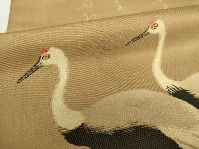 平和屋着物●龍村平蔵製 六通柄 本袋帯 其角歳且錦 金糸 正絹 逸品 DAAU5350ps