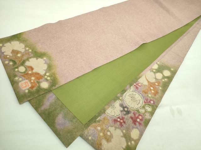 平和屋本店■最高級 初代 久保田一竹 幻の辻が花 太鼓柄袋帯 薫 金通し地 共箱付き 逸品 DZAA7454kh5