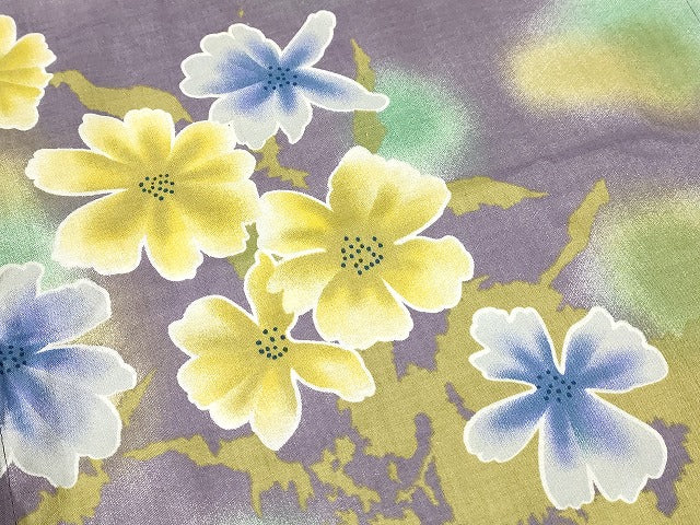 平和屋本店■浴衣 まとめて 3点 蝶 花柄 しじら織 など 着用可能多数 ppp2259 km