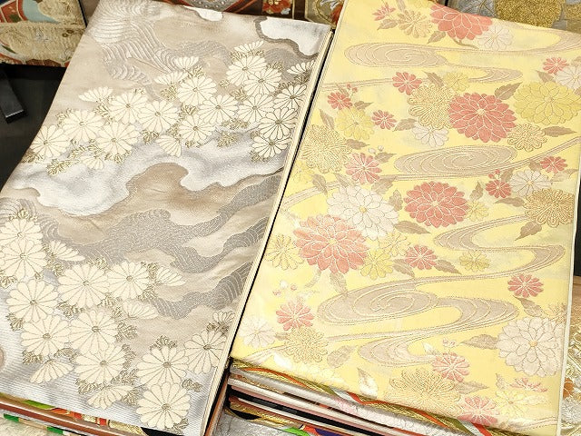 平和屋着物■袋帯 西陣 まとめて100点 向かい鳳凰 向かい蝶 風景 花柄 宝相華 正倉院 金銀糸 など 未使用品あり 全て正絹 se3400