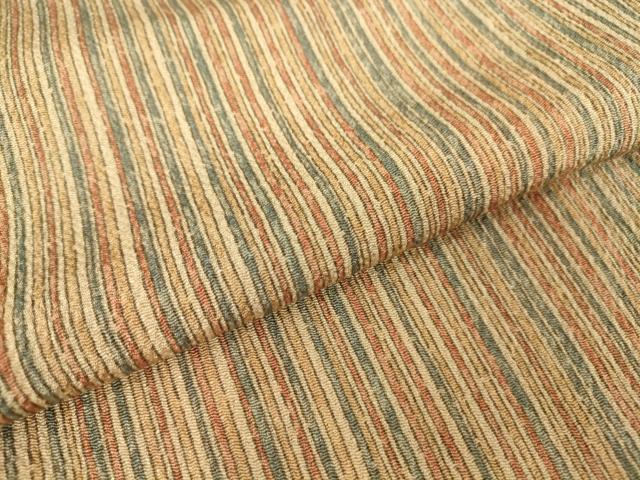 平和屋着物▽上質な小紋 単衣 縞 鬼しぼ縮緬 正絹 逸品 DAAT9660az
