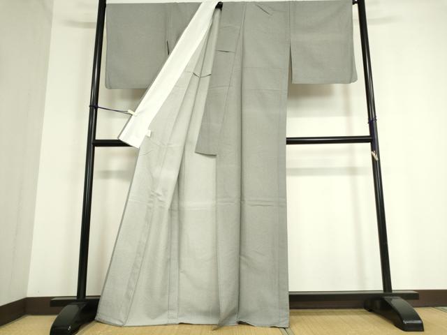 平和屋着物▽小紋 単衣 小花 黒地 洗える着物 DAAT9683az