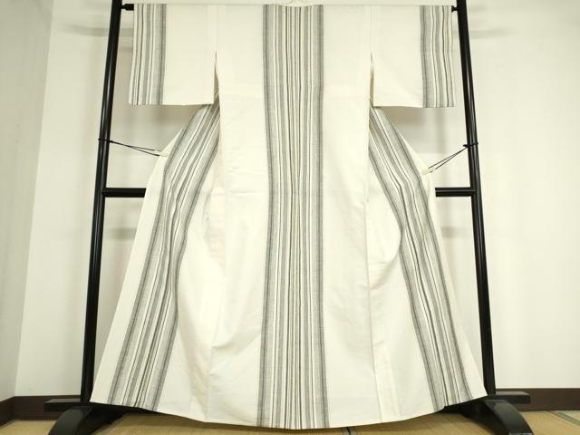 平和屋着物▽上質な紬 単衣 間道 正絹 逸品 DAAT9693az