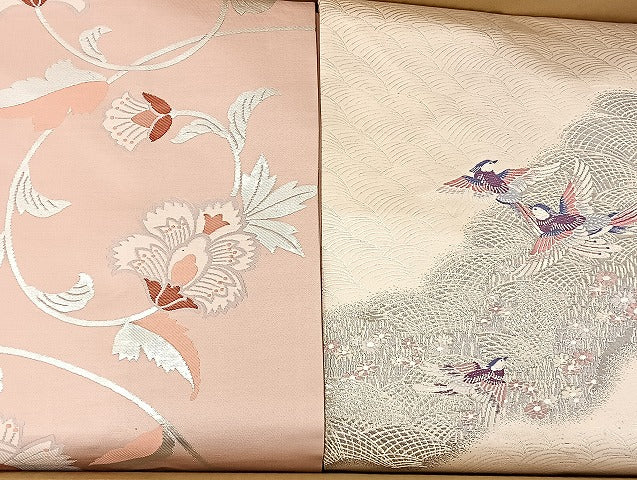 平和屋着物■名古屋帯 まとめて100点 尾長鳥 人物 能 猩々 更紗 乱菊 花柄 金彩 銀糸 など 着用可能多数 未使用品あり 全て正絹 mmm845