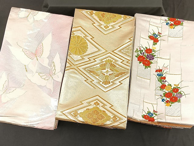 平和屋着物■袋帯 西陣 まとめて100点 鳳凰 向い鶴 蝶 花柄 楽器 七宝 正倉院 金銀糸 など 着用可能多数 未使用品あり 全て正絹 mmm851