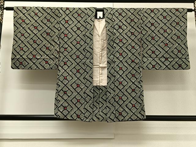 平和屋着物#羽織 総絞り 幾何学文様 黒地 正絹 逸品 CAAV5640id