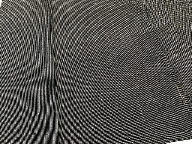 平和屋着物▽上質な紬 単衣 縞 正絹 逸品 CAAU3781xi