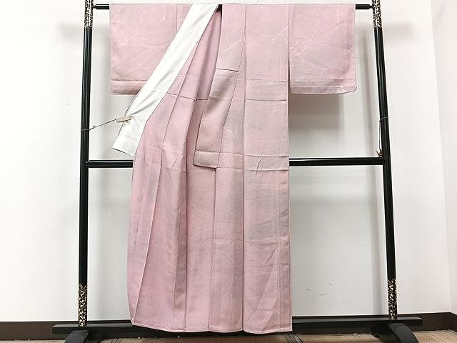 平和屋着物▽上質な小紋 単衣 草木文 正絹 逸品 CAAU3791xi