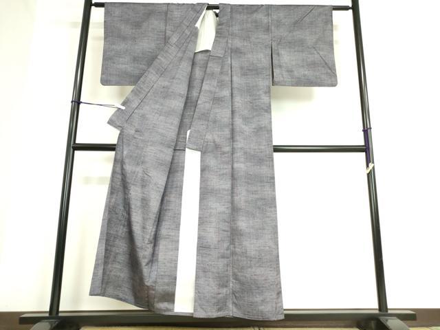 平和屋着物▽上質な紬 単衣 格子 正絹 逸品 DAAT9838az