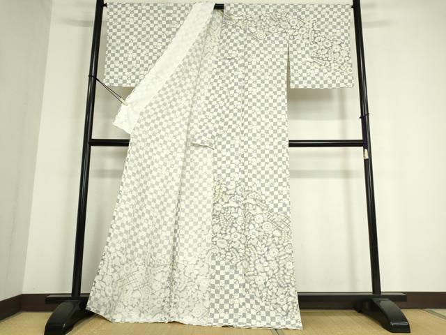 平和屋着物▽訪問着 単衣 辻が花 金彩 正絹 逸品 DAAT9842az