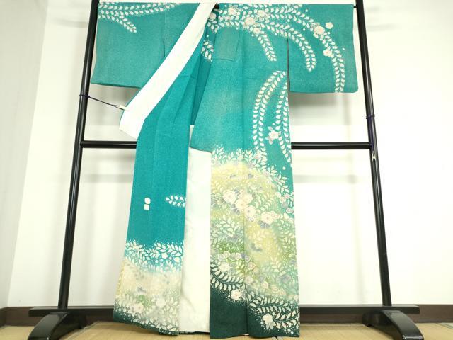 平和屋着物▽訪問着 単衣 作家物 辻が花 暈し染め 正絹 逸品 DAAT9881az