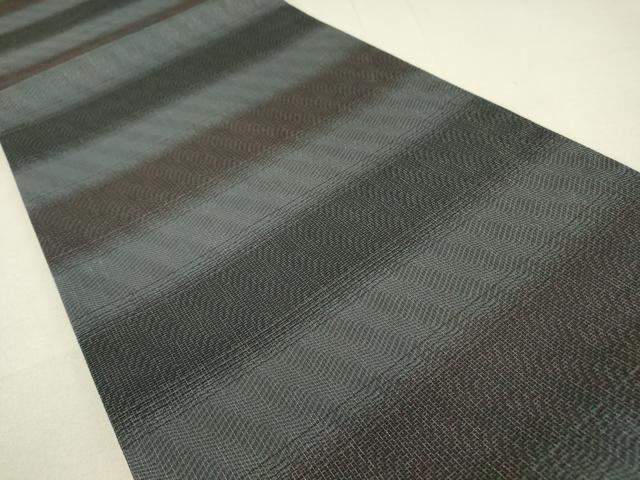 平和屋着物●織の宝石・ダイヤモンドカット 佐波理綴 両面 全通柄袋帯 雲海市松文 銀糸 健勝苑扱い 証紙付き 逸品 DAAV5007az