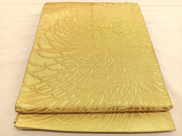 平和屋着物◎六通柄袋帯 乱菊 金糸 正絹 逸品 BAAU1445hv