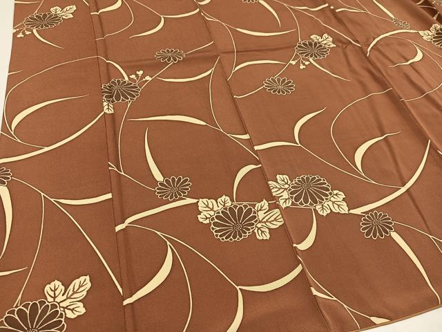 平和屋着物●上質な小紋 型染め 草花文 正絹 逸品 AAAY5589ph
