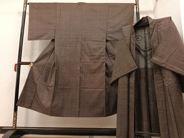 平和屋着物●男性 本場大島紬 アンサンブル 一元7マルキ 正絹 逸品 AAAY5633ph