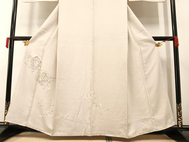 平和屋着物●花織 訪問着 手描き 風神雷神 正絹 逸品 AAAY5923ph