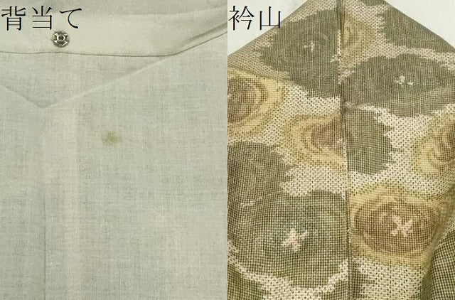 平和屋着物▽上質な紬 単衣 舞花文 正絹 逸品 CAAV3886dy
