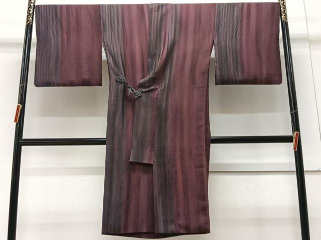 平和屋着物#道中着 霞文 暈し染め ロング丈 正絹 逸品 CAAV5682id