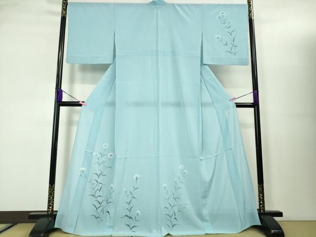 平和屋本店*極上 夏物 洗える最高級着物 <英>はなぶさ謹製 訪問着 絽縮緬 手描き 撫子 逸品 DZAA3570kh5