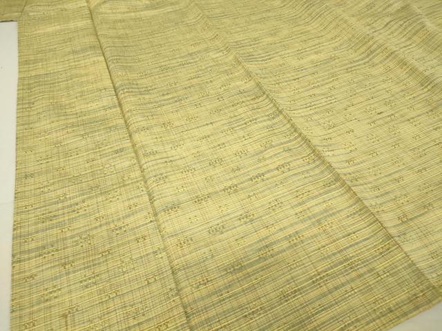 平和屋着物▽上質な紬 単衣 花織 霞文 正絹 逸品 DAAV5027az