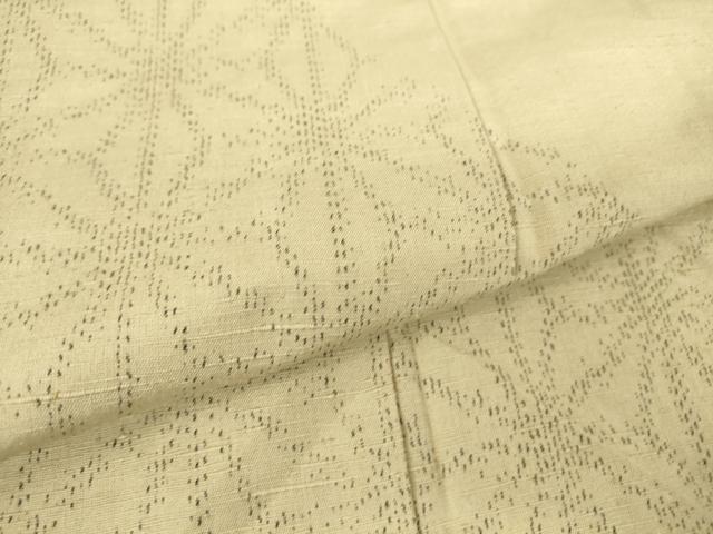 平和屋着物▽色留訪問着 単衣 紬地 麻の葉文 正絹 逸品 DAAV5033az