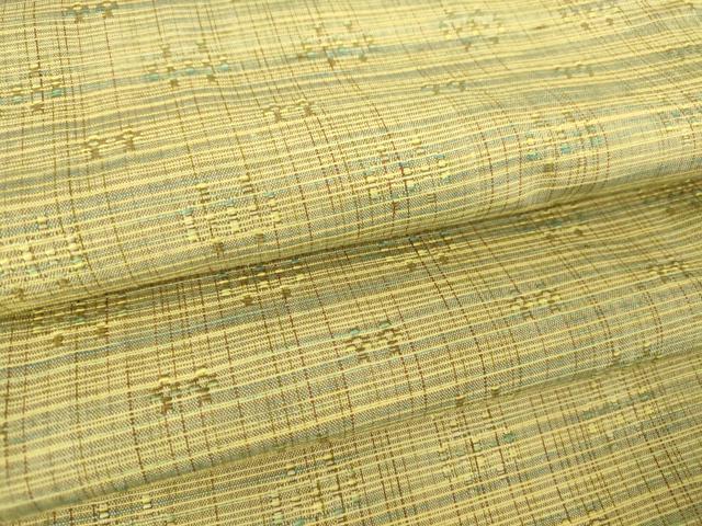 平和屋着物▽上質な紬 単衣 花織 霞文 正絹 逸品 DAAV5027az